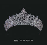 Oversize CZ Crystal Bridal Tiaras Hairbands Brides Crowns