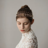 Multi-layer Handmade Pearls Hairbands For Bride Headbands Floral Hair Accessories