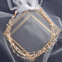 Multi-layer Handmade Pearls Hairbands For Bride Headbands Floral Hair Accessories