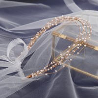 Multi-layer Handmade Pearls Hairbands For Bride Headbands Floral Hair Accessories