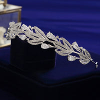 Simple Plated Princess Crystal Bridal Tiaras Headpieces Crowns