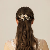 Woman Wedding Crystals Hair Clips Gold Hairpins Wedding Sticks for Brides 2 pics/lot