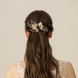 Woman Wedding Crystals Hair Clips Gold Hairpins Wedding Sticks for Brides 2 pics/lot