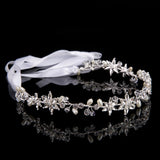 Girls Long Hairbands Handmade Crystal Brides Headbands Gold Wedding Tiaras Headpieces