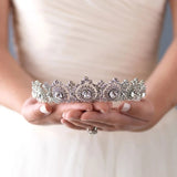 Fabulous Silver Bridal Tiaras Hairbands Crystal Headband Wedding Hair Accessory