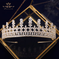 Fashion Silver/Gold Royal Zircon Brides Tiaras Crown Crystal Bridal Hairbands Headpiece TR0464