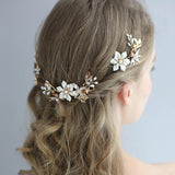 3 pics/set Handmade Brides Barrettes and Hairpins Crystal Headbands Wedding Hair Jewelry