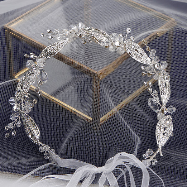 European Leaves Brides Hairbands Bridal Crystal Headbands Wedding Hair Jewelry