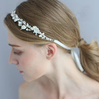 Elegant Leaves Bridal Crystal Hairbands Headpiece Tiaras Wedding Hair Accessories D2310