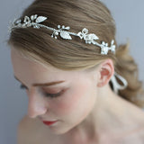 Elegant Leaves Bridal Crystal Hairbands Headpiece Tiaras Wedding Hair Accessories D2313