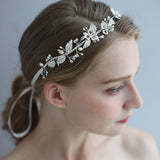 Elegant Leaves Bridal Crystal Hairbands Headpiece Tiaras Wedding Hair Accessories D2313