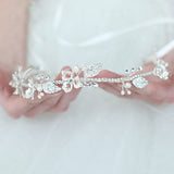 Elegant Leaves Bridal Crystal Hairbands Headpiece Tiaras Wedding Hair Accessories D2313