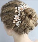 Gorgeous Bridal Hair Barrette Leaves Hairbands Rhinestone Hair Sticks Wedding Hair Accessories D2316