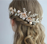 Gorgeous Bridal Hair Barrette Leaves Hairbands Rhinestone Hair Sticks Wedding Hair Accessories D2316