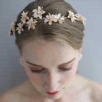 Flower Brides Long Hairbands set Bridal Barrettes Headpieces Wedding Hair Accessory D2323