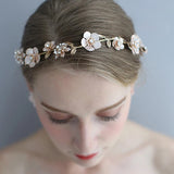 Brides Soft Hairbands set Bridal Flower Barrettes Headpieces Wedding Hair Accessory D2327