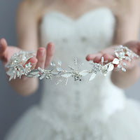 European Leaves Brides Tiaras Headpieces set Crystals Bridal Hairpins Wedding Hair Accessory D2330