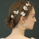 Lovely Gold Leaves Brides Tiaras Headbands D2359