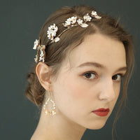 Lovely Gold Leaves Brides Tiaras Headbands D2359