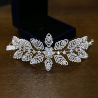 Sparkle Leaves Crystal Tiaras Headbands Wedding Hair Accessory