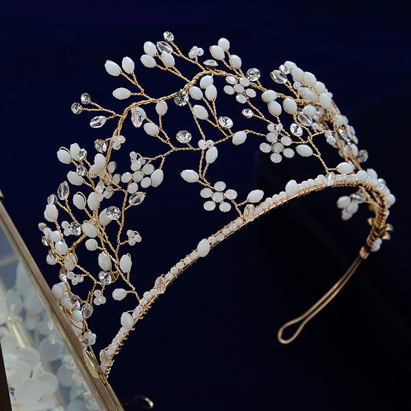 European Rhinestone Brides Tiaras Headbands with Earring