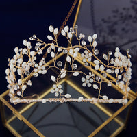 European Rhinestone Brides Tiaras Headbands with Earring