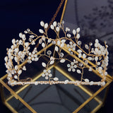 European Rhinestone Brides Tiaras Headbands with Earring