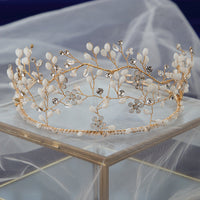 European Rhinestone Brides Tiaras Headbands with Earring