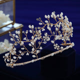 European Rhinestone Brides Tiaras Headbands with Earring