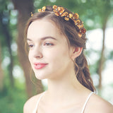 Baroque Gold Leaves Brides Tiaras Headbands G4207