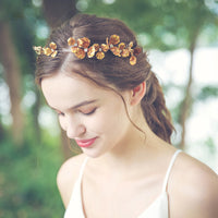 Baroque Gold Leaves Brides Tiaras Headbands G4207