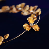 Baroque Gold Leaves Brides Tiaras Headbands G4207