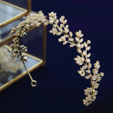 Gold/Silver Brides Zircon soft Hairbands Prom Headpieces