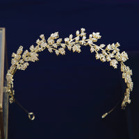 Gold/Silver Brides Zircon soft Hairbands Prom Headpieces