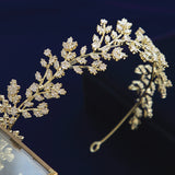 Gold/Silver Brides Zircon soft Hairbands Prom Headpieces