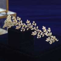 Gold/Silver Brides Zircon soft Hairbands Prom Headpieces