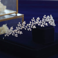 Gold/Silver Brides Zircon soft Hairbands Prom Headpieces