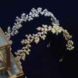 Gold/Silver Brides Zircon soft Hairbands Prom Headpieces