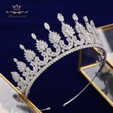 Sparkly Royal Full Zircon Bridal Tiaras Headpiece Crystal Crowns Wedding Hair Accessory TR0442