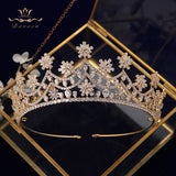 Royal Zircon Brides Tiaras Crown Crystal Bridal Hairbands Headpiece Prom Hair Jewelry TR0463