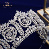 Full Zircon Crystal Wedding Hair Accessories Brides Royal Princess Hairbands Queen Silver Tiaras Crowns