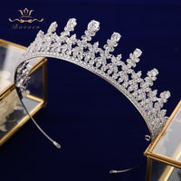 Fashion Silver/Gold Royal Zircon Brides Tiaras Crown Crystal Bridal Hairbands Headpiece TR0464