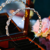 Korean Crystal Brides Headbands Mini Bridal Tiara Headpieces