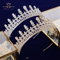 Fashion Silver/Gold Royal Zircon Brides Tiaras Crown Crystal Bridal Hairbands Headpiece TR0464