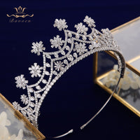 Royal Zircon Brides Tiaras Crown Crystal Bridal Hairbands Headpiece Prom Hair Jewelry TR0463