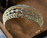 Gold/Silver Stunning Crystal Tiaras Crowns Headpieces Wedding Hair Accessory asw7210