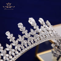 Fashion Silver/Gold Royal Zircon Brides Tiaras Crown Crystal Bridal Hairbands Headpiece TR0464