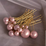 18 pics/lot Women Sparkling Pearls Hairpins Handmade Gold Hair Sticks European Pearls Hairbands Wedding Hair Accessories