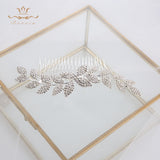 Simple Rose Gold/Silver Bridal Hair Combs Crystal Brides Sticks Wedding Hair Accessory HC0025