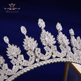 Sparkly Royal Full Zircon Bridal Tiaras Headpiece Crystal Crowns Wedding Hair Accessory TR0442